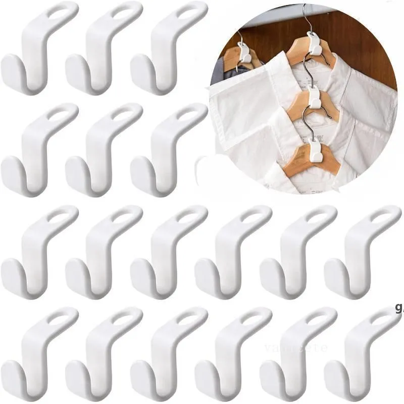 Clothes Hanger Connector Hooks, Plastic Mini Multi-Layer Cascading