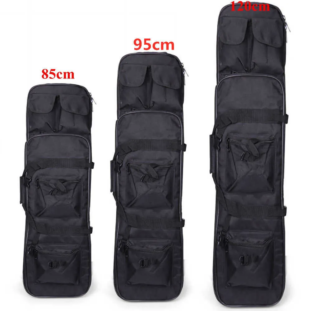 Militaire 85 95 120cm Sac de pistolet Case Sac de fusil Sac à dos pour Sniper Carbine Airsoft Nylon Rifle Protection Case Sac à dos de chasse Q0721