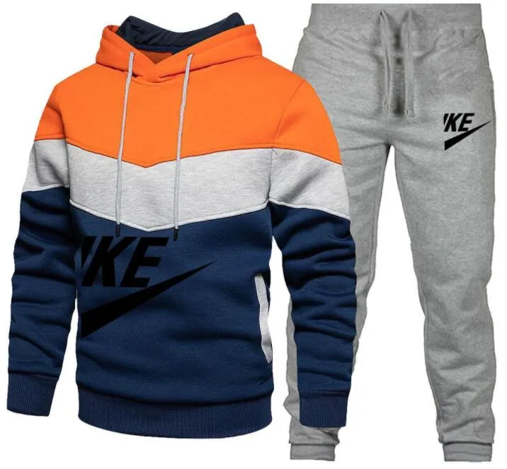 sweatsuit Designer träningsoverall Huvtröja Sweatshirts Svart Vit Höst Vinter Jogger Sportdräkt Sweat Sweat Sweat Set för män