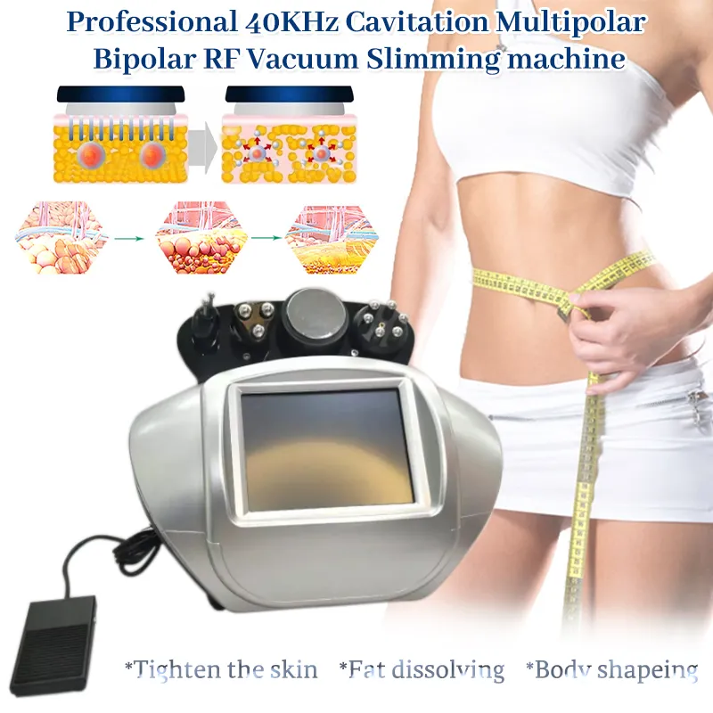 4 in 1 지방 5MHz RF 무선 주파수 40kHz 초음파 Cavitation 바디 슬리밍 RF 장비