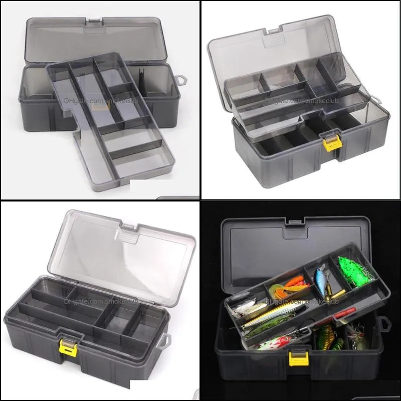 Fishing Accessories Double Layer Tackle Box Multifunctional Lure Baits Hooks Holder Spoons Storage Boxes Tools