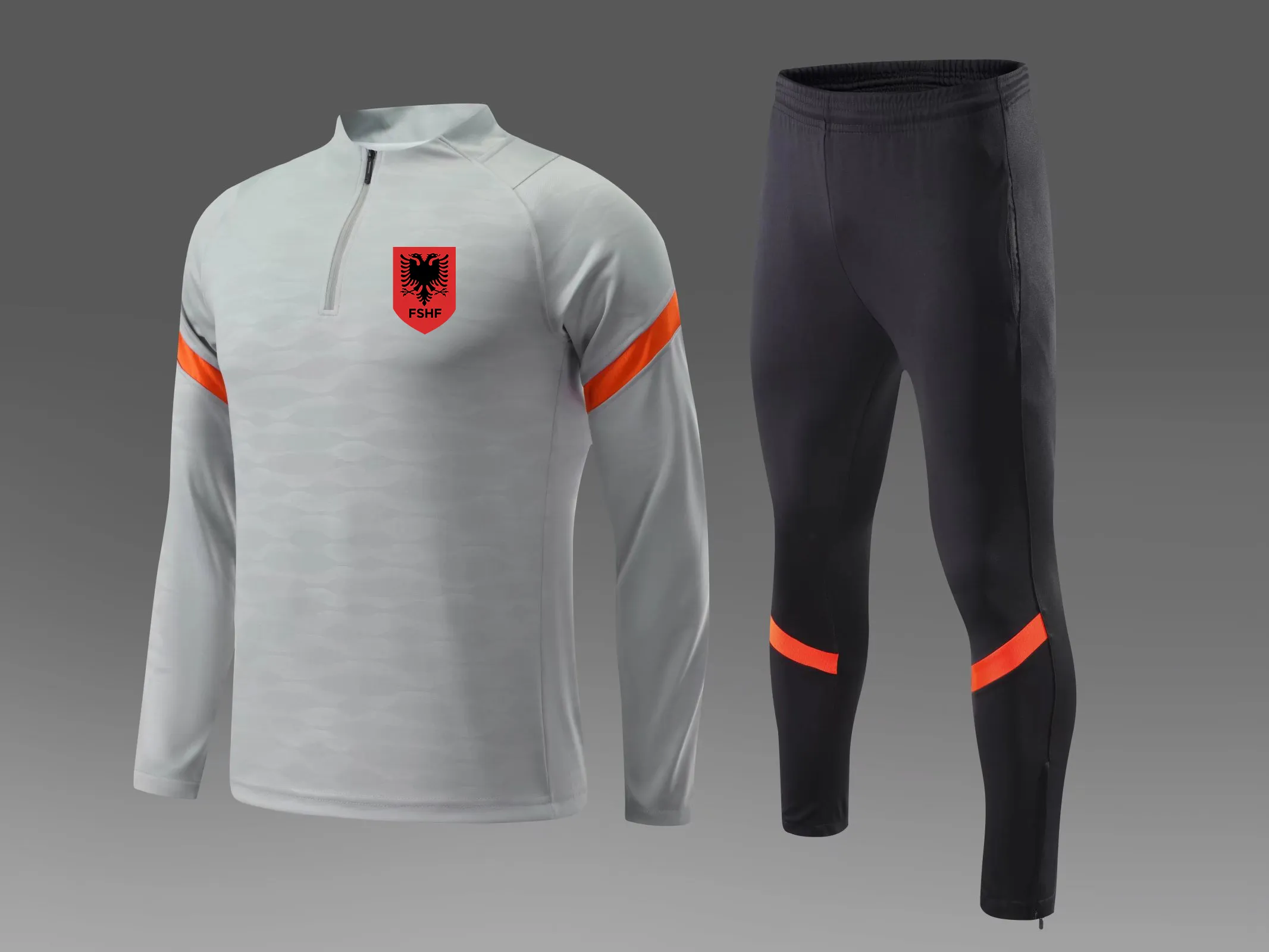 Survêtements de football pour hommes albanais costume d'entraînement de course en plein air automne et hiver kits de football pour enfants personnalisés