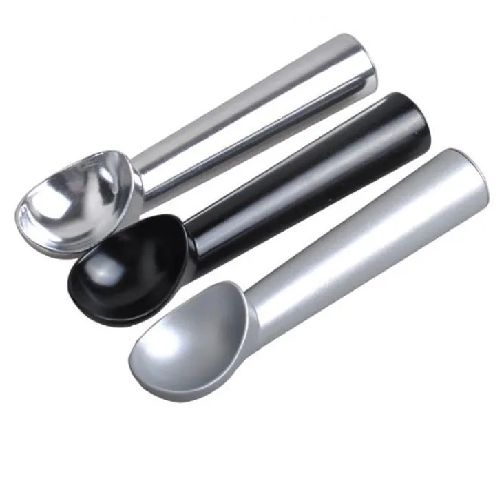 18cm Aluminium Alloy Ice Cream Scoop Spoon Spoons Tools Black Silver Colors Dipper Handle Nonstick Anti Freeze Non Stick SN2728