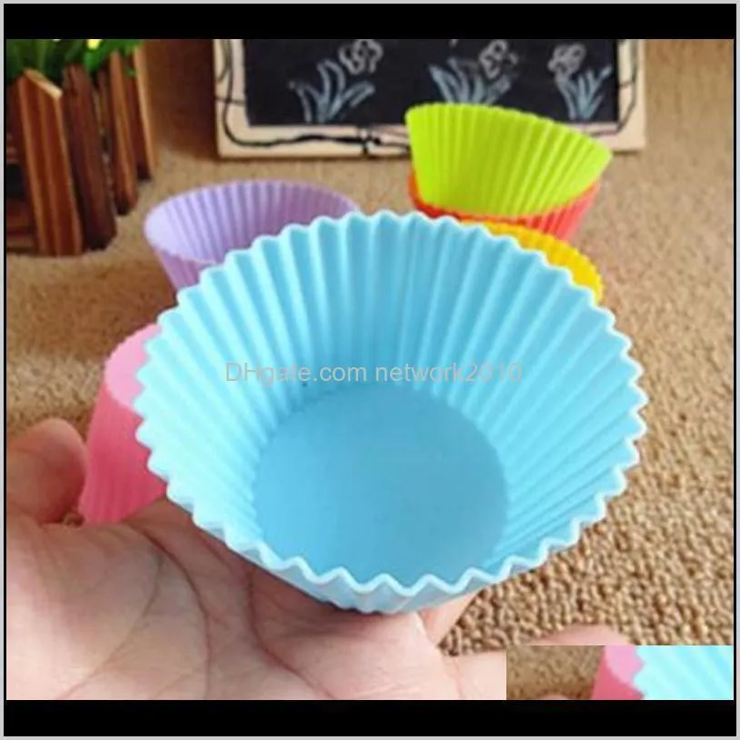 silicone muffin cake cupcake cup cake mould case bakeware maker mold tray baking jumbo epacket 