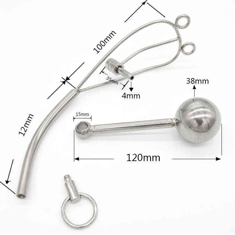 Locking chastity belt anal plug with Y-type lock and urethra catheter, PLA,  unisex, from Dhgate Anal Toys