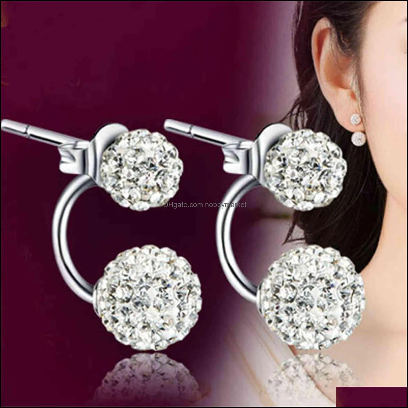 Nehzy 925 Sterling Silver New Jewelry Shambhala Luxury Zirconia Female Popular Original Brand of High-end Vintage Stud Earrings