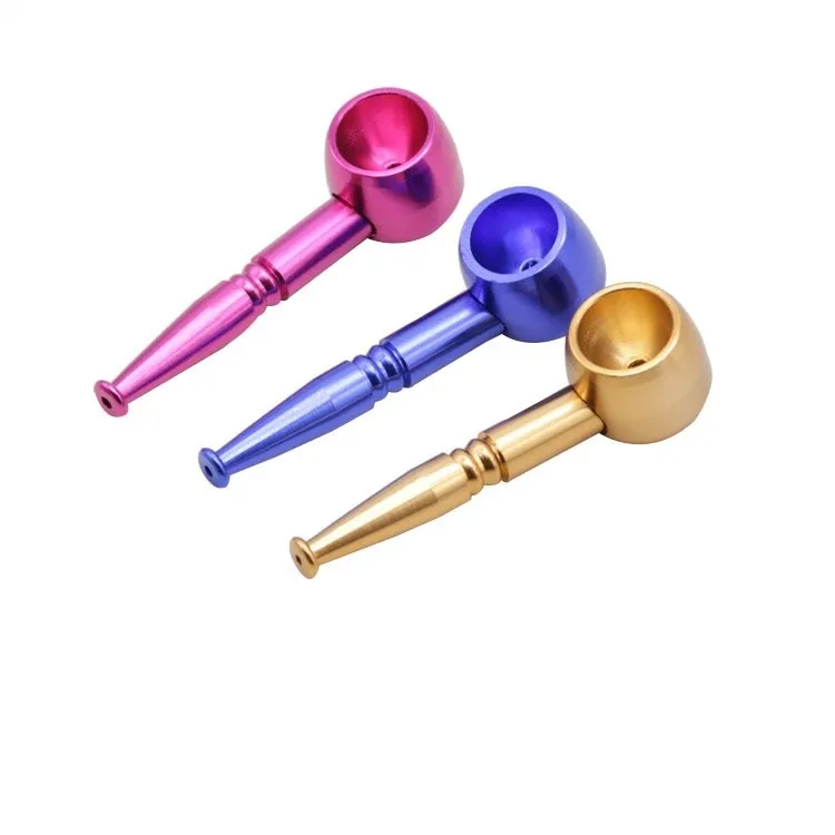 Smoking Pipes Innovative aluminium alloy Mini Portable Long mouth Pipes home Metal Smoking Accessories T2I51835