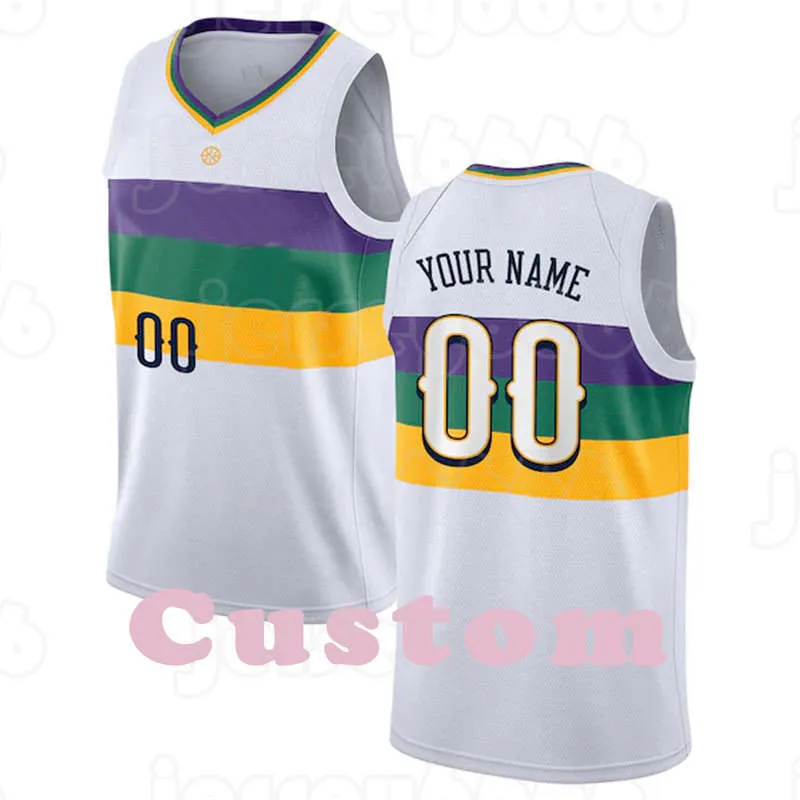 Mens Custom DIY Design Personlig Rund Neck Team Basket Jerseys Män Sport Uniforms Stitching och skriva ut något namn och nummer Stitching White