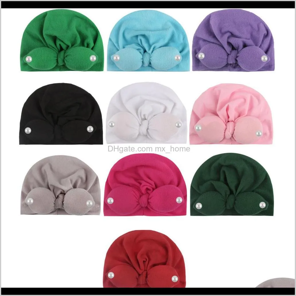 fall / winter 2019 baby rabbit ear knotting polyester cotton pullover hat indian hat children`s hat