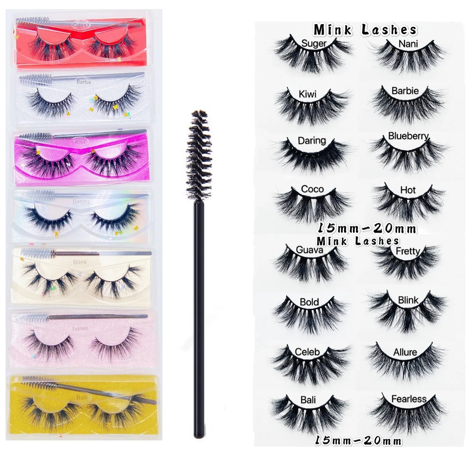 1 Pair 5D Fluffy eyelashes 15mm-20mm Faux Mink False Eyelashes Crisscross Natural Long Fake Lashes Handmade Eye Extension free