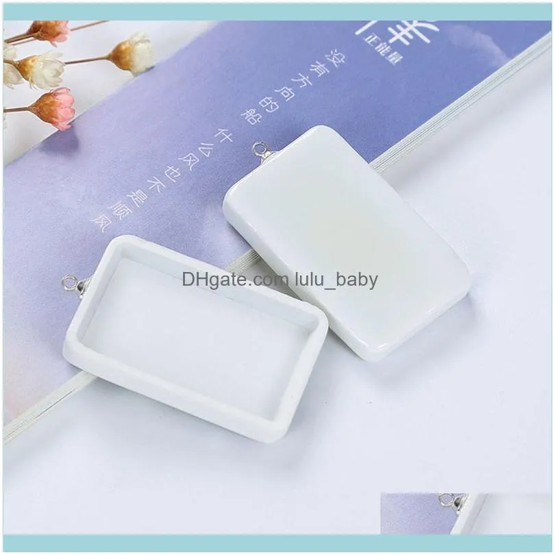 Jewelry Packaging & Display Jewelryjewelry Pouches Bags Ceramic Pendant Tray Diy Epoxy Resin Crafts Making Chinese Necklace Geometric Shape