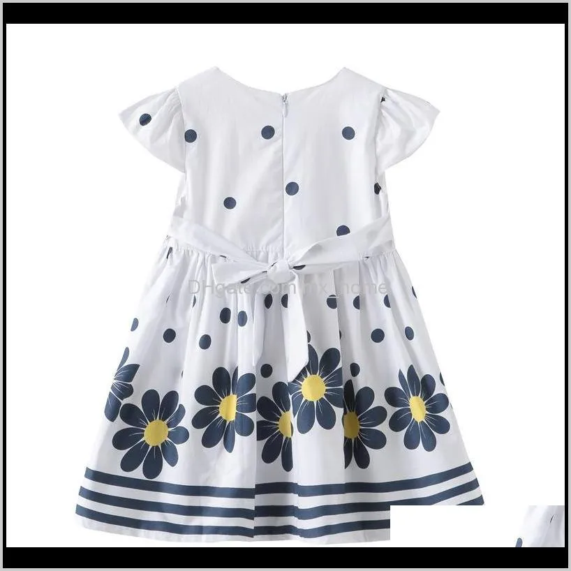 the new girls` dress, new korean version, dot flower skirt, pastoral style princess dress, one on the spot.