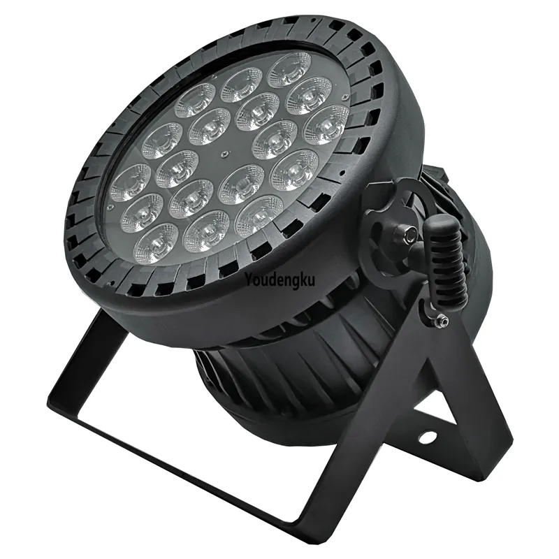 10pcs DMX LED Outdoor Par 64 Light Stage Waterproof Waterproof PAR 18x18W RGBWA UV 6IN1 IP 65 LED PAR