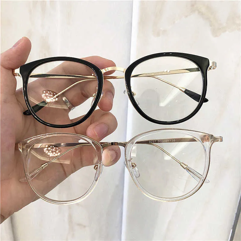 Blue Light Glasses Women Computer Reading Eyeglasses Optical Glasses Frame Men Anti Blue Ray Eyewear Round Clear Lenses Glasses Y0831