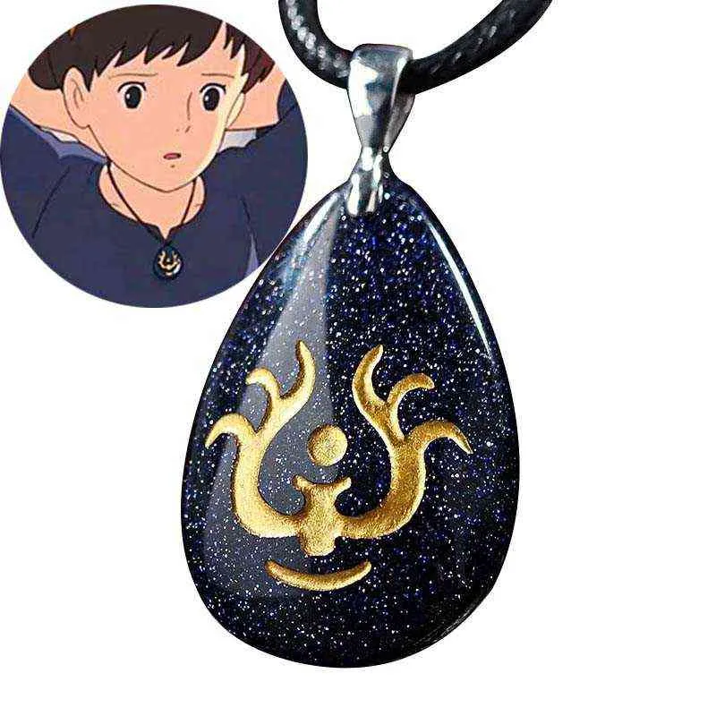 Hayao Miyazaki série Laputa château de pierre volante dans le ciel pendentif collier pour fille cadeau japonais Anime Costume bijoux 220121