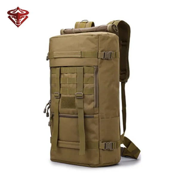 60L 50L Plecak turystyczny Torba kempingowa Tactical bagna Torba Taktyczna Wspinaczka górska Molle Nylon Army Torby Travel Outdoor Q0721