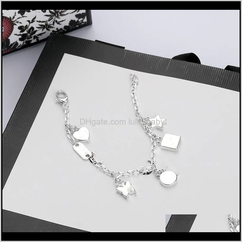 high quality chain silver plate bracelet star gift butterfly bracelet top chain bracelet fashion jewelry supply