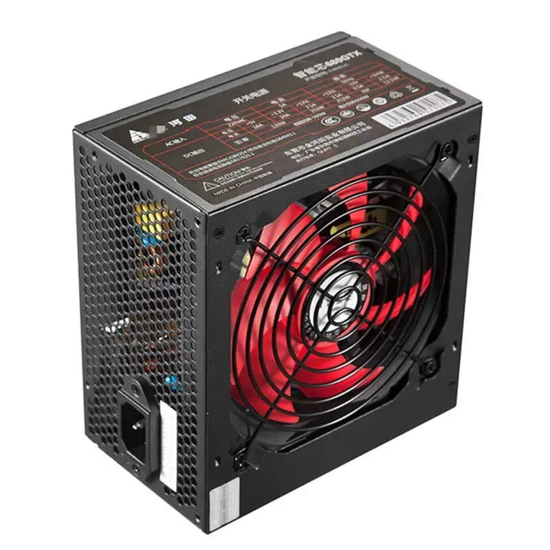 Golden Field 680GTX 600W ATX Alimentation pour ordinateur PFC actif avec ventilateur silencieux de 120 mm pour PC de bureau