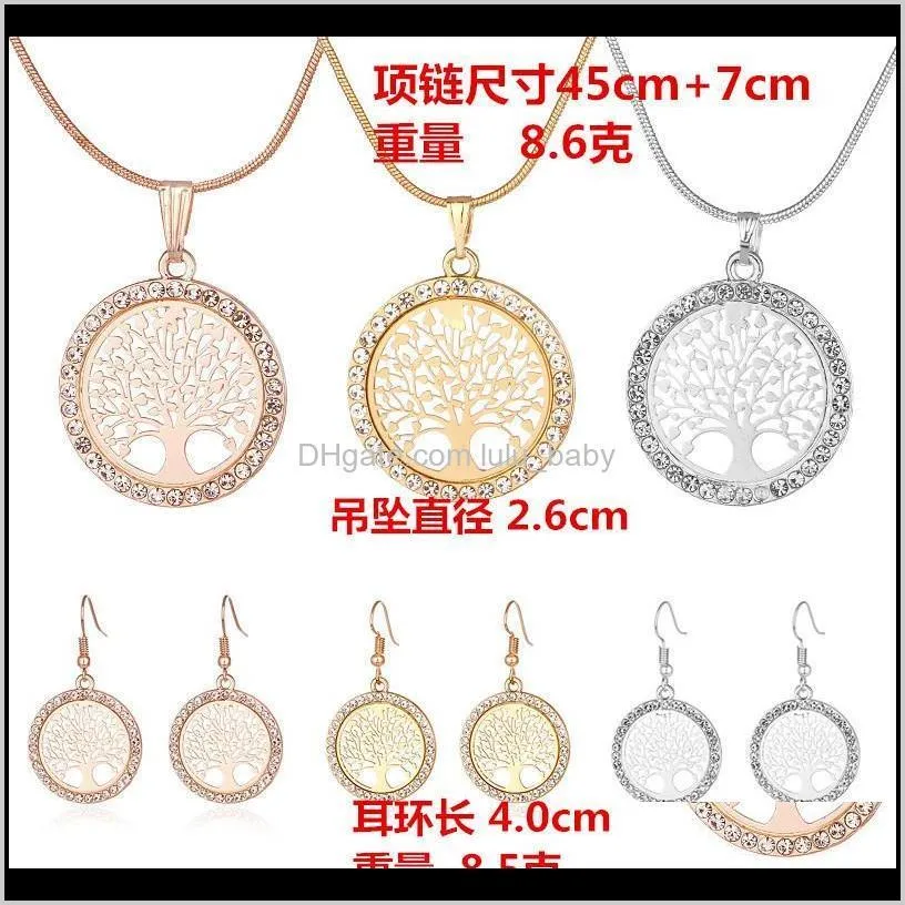 hot-selling life pendant fashion personality hollow-out peace tree necklace ornament