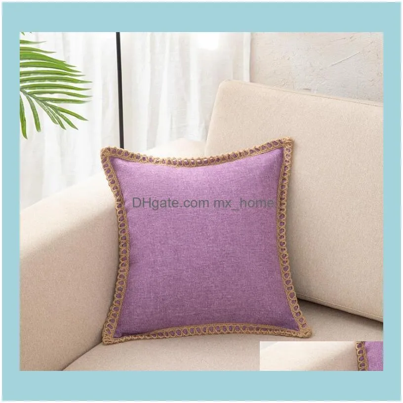 Solid Pillow Case Office Hotel Pillow Cover Luxury Norse Pillow Cases Bedroom Sofa Cushion Cover Sitting Living Room Car Decoration