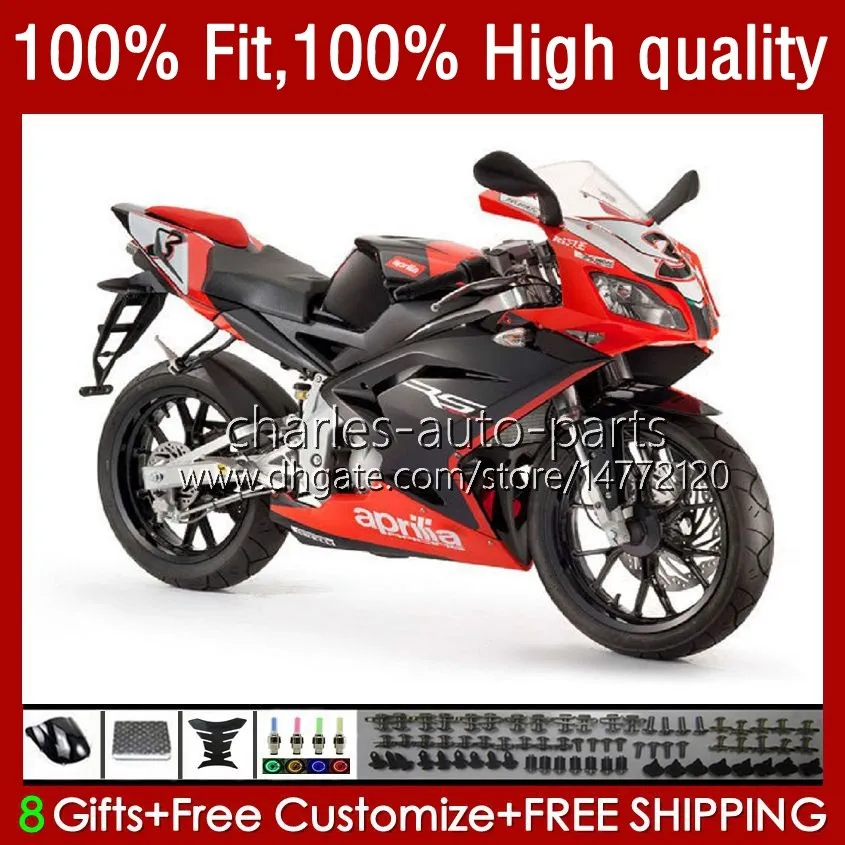 Einspritzverkleidungen für Aprilia RSV Rot Schwarz RS 125 R RR 125RR RS4 RS-125 12–16 38Nr