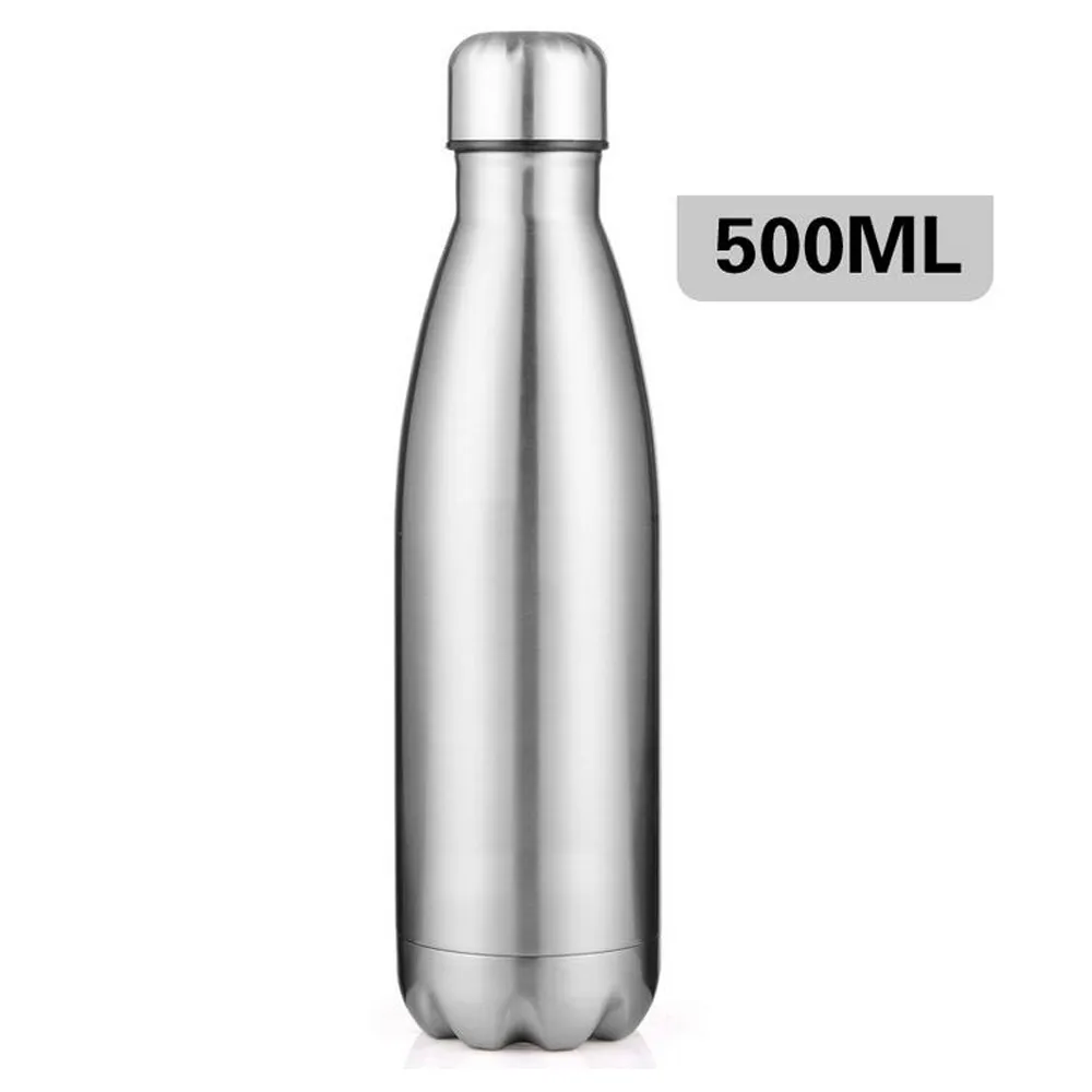 New 500ml 17oz Cola Shaped Sport water bottle Vacuum Insulated Travel Water Bottle Double Walled Stainless Steel Vacuum Bottle coke shape