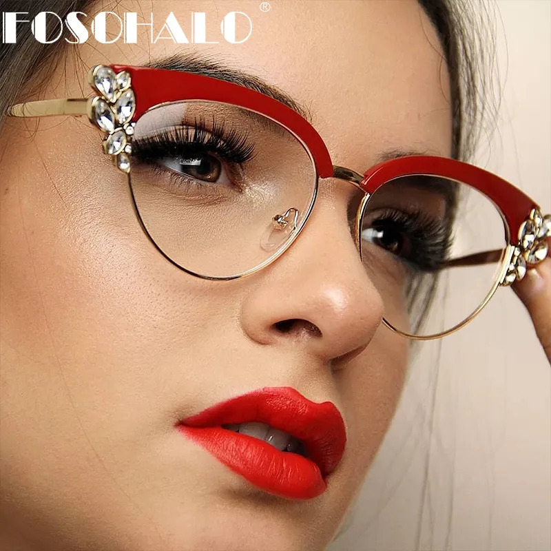 Blauw licht blokkerende bril vrouwen retro kat oog optische frames mannen recept leesglazen heldere lens spectale bril