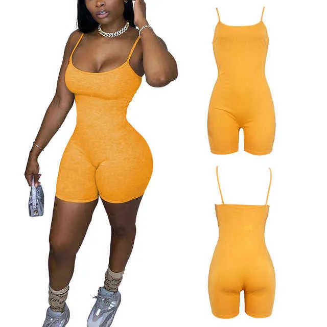 S Xxl Tight Solid Color Womens Romper Bodysuit Sleeveless O Neck Stretch  Low Cut Backless Short Jumpsuit For Sports Playsuits From Bibei04, $33.26