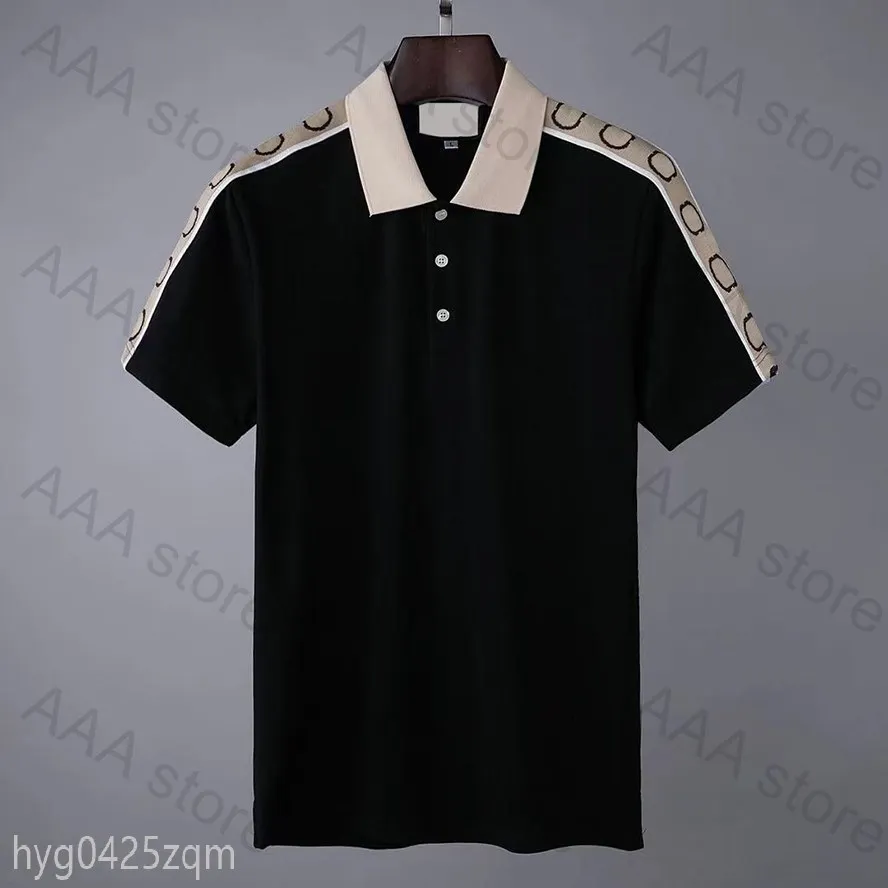 2021ss Designer Polo Uomo Luxury Polo Casual Mens T Shirt Snake Bee Lettera Stampa Ricamo Moda High Street Man Tee 01