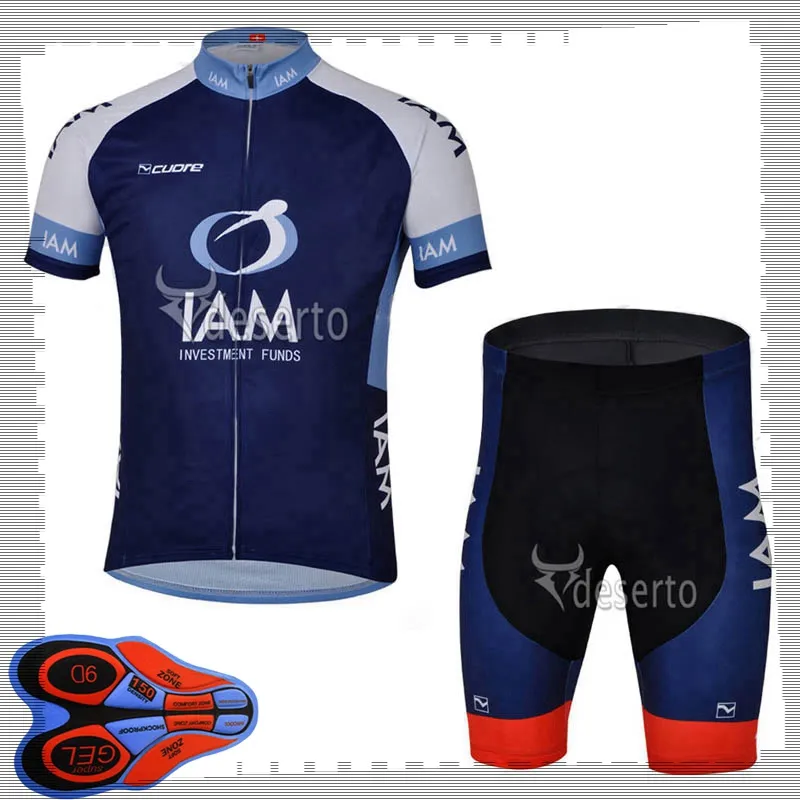Pro team IAM Cycling Short Sleeves jersey (bib) shorts sets Mens Summer Breathable Road bicycle clothing MTB bike Outfits Sports Uniform Y21041520
