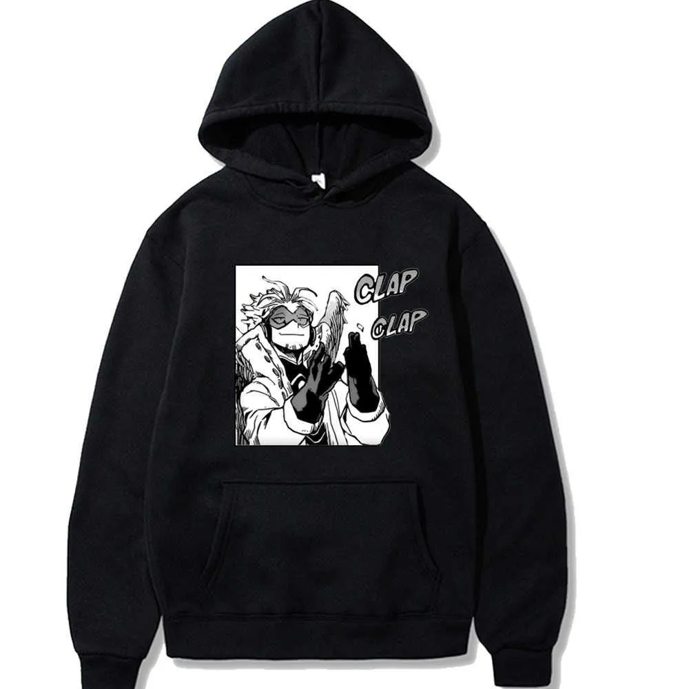 Keigo Takami CLAP Hoodies Moletom My Hero Academia Hawks Casaul Tops Homens Mulheres Y0803