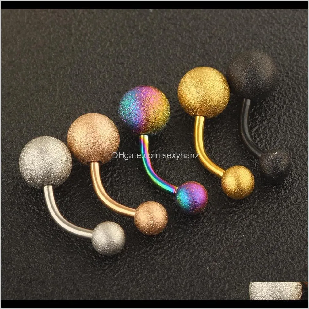 2019 new belly button ring surgical steel 14 gauge navel bar piercing rings cartilage earring body jewelry 5 colors