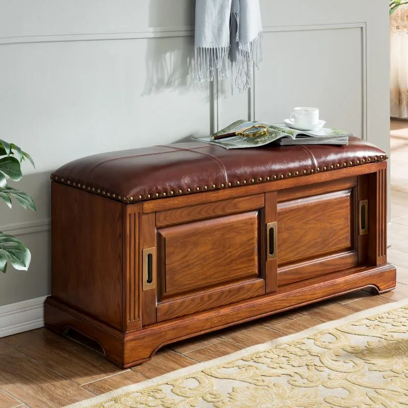 Vêtements armoire rangement en bois massif chaussures de banc armoire à chaussures à la maison