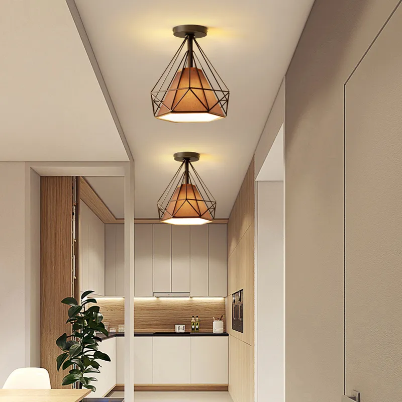 Lampada da soffitto moderna e minimalista creativa in ferro diamantato