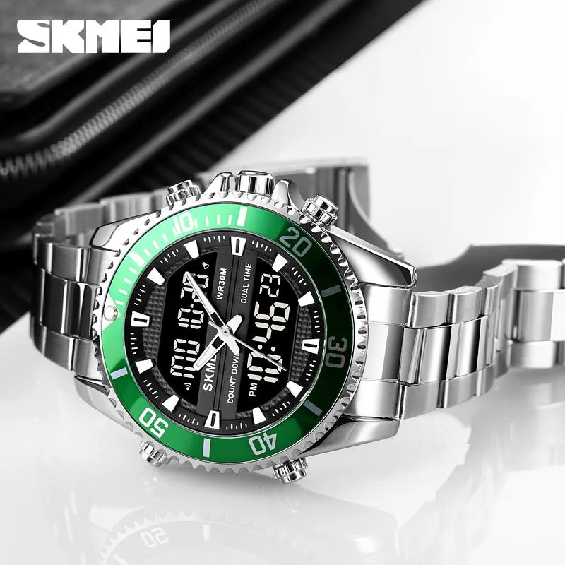 Relojes De Pulsera Militar 3 Pantalla De Tiempo Movimiento Dual