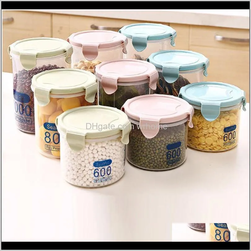 sealed storage box transparent canister kitchen preservation household grain container jar bottles & jars