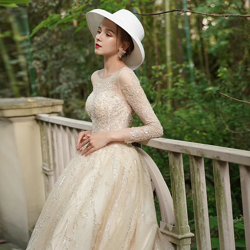 Classic Jewel Long Sleeve Sequin Appliqued Vintage... From Bestdressing,  $336.13 | DHgate.Com