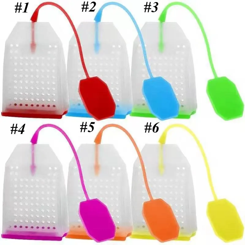 Food-grade Silicone Mesh Tea Infuser tools Reusable Strainer Bag Style Loose TeaLeaf Spice Filter Diffuser Coffee Strainers WLL427