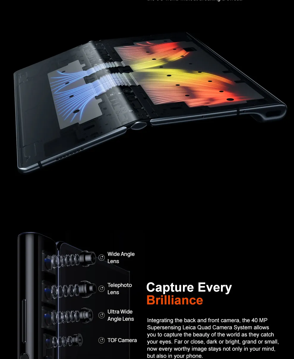 Huawei Mate Xs 5G Foldable Phone: 8GB RAM, 512GB ROM, Kirin