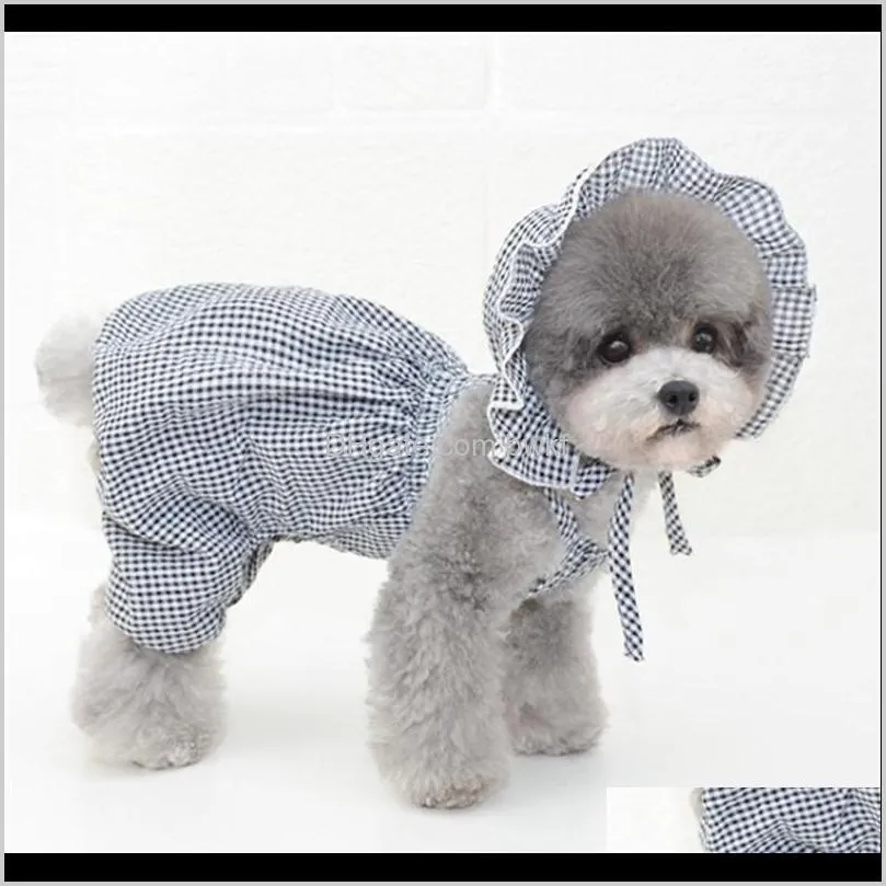 summer dog clothes jumpsuit pants hats puppy apparel small dog clothing overalls poodle bichon pomeranian schnauzer costume 201128