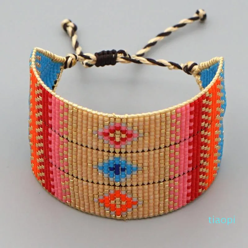 Miyuki أساور للنساء بوهو اليدوية المجوهرات الفاخرة هدية الفاخرة البوهيمي مجوهرات العرقية التفاف سوار بالجملة سحر