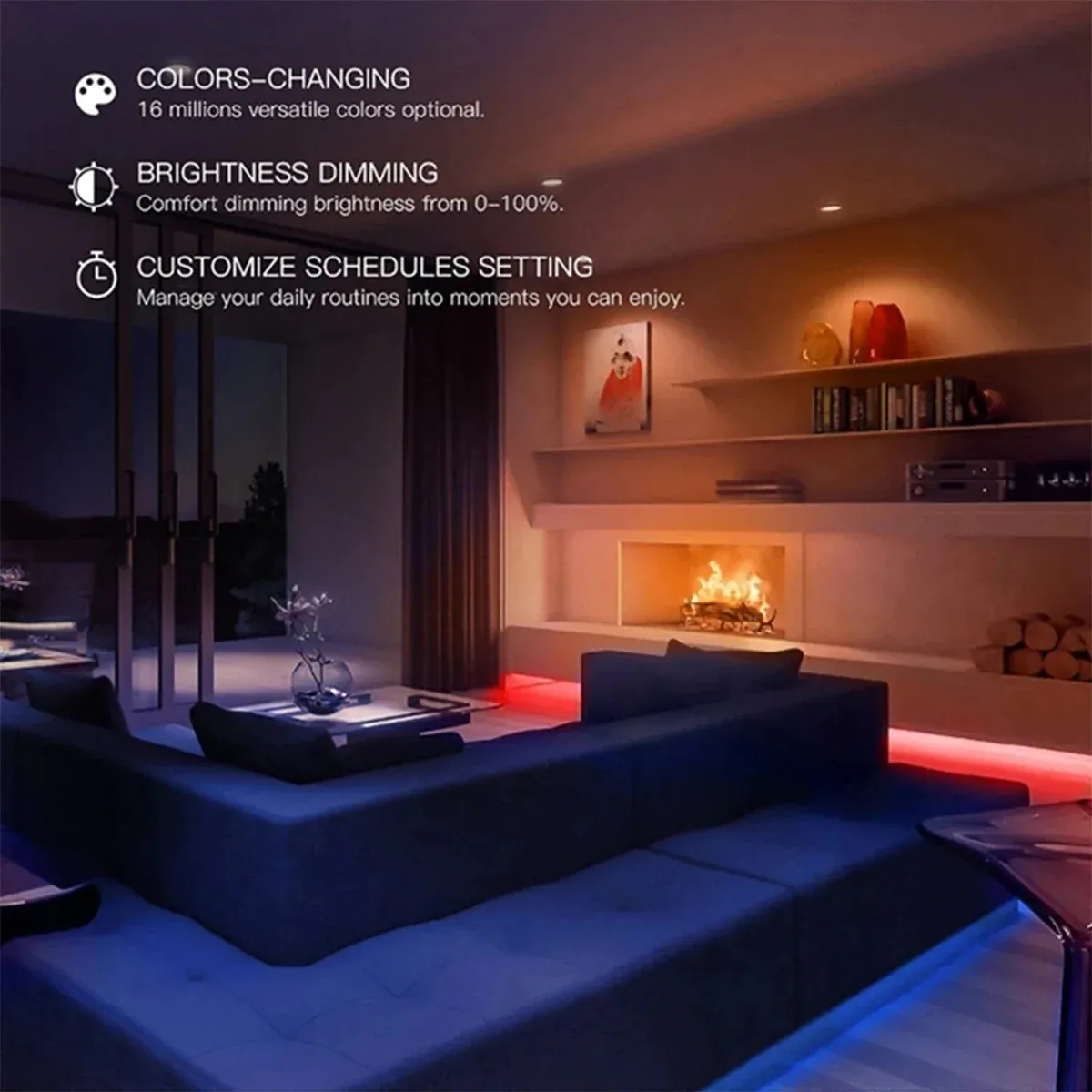 Yeelight Led 2m Smart Light Strip 1s Smart Home per l'App Home App WiFi funziona con Alexa Google Home Assistant 16 milioni di colori