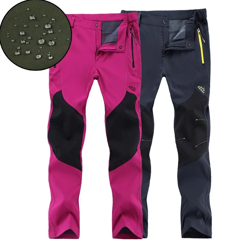 Pantalon de Ski imperméable pour hommes et femmes, surdimensionné, coupe-vent, amoureux du Camping, polaire thermique, pantalon de Ski chaud