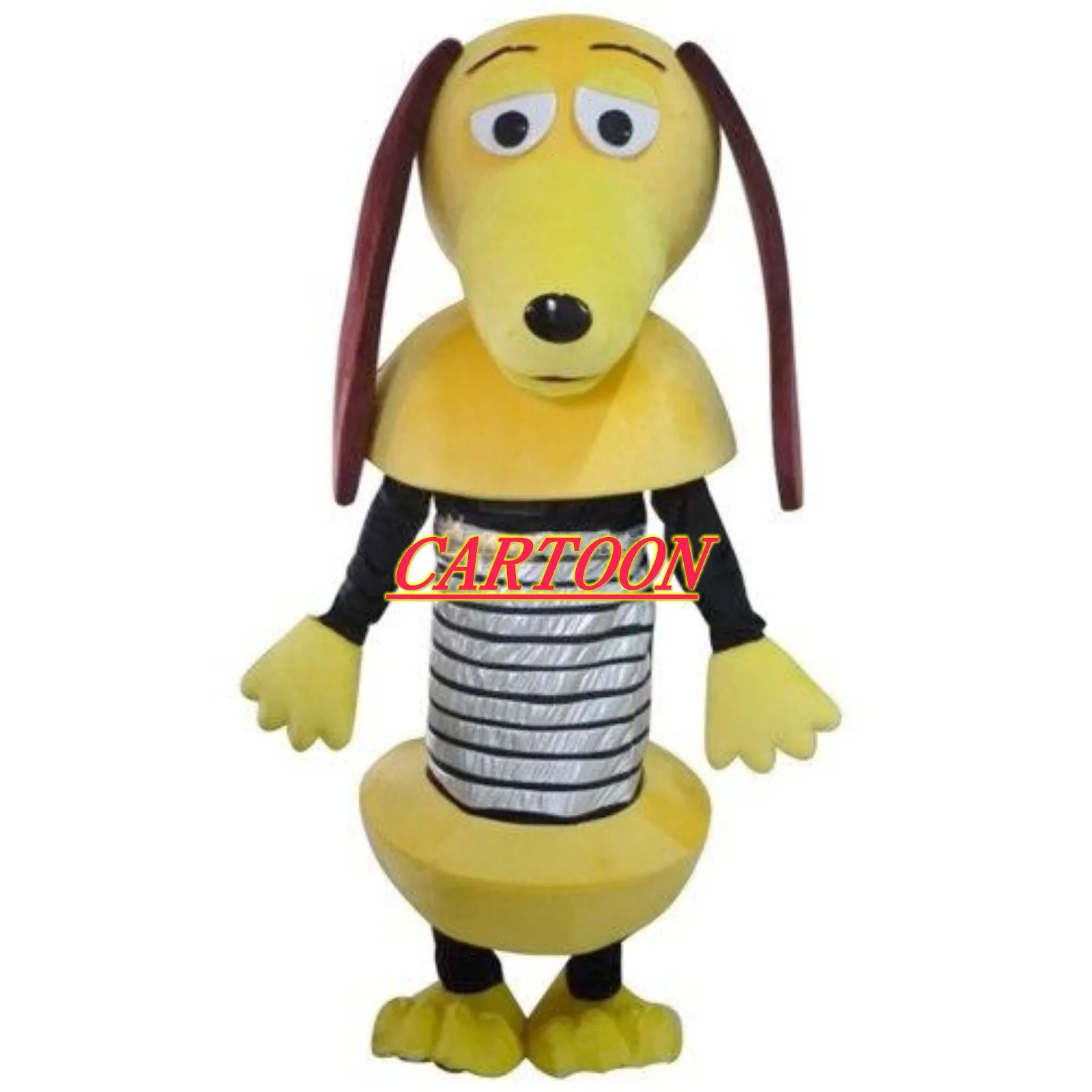 Prawdziwe zdjęcie Slinky Dog Mascot Costume Fancy Sukienka na Halloween Carnival Party Support Dostosowywanie