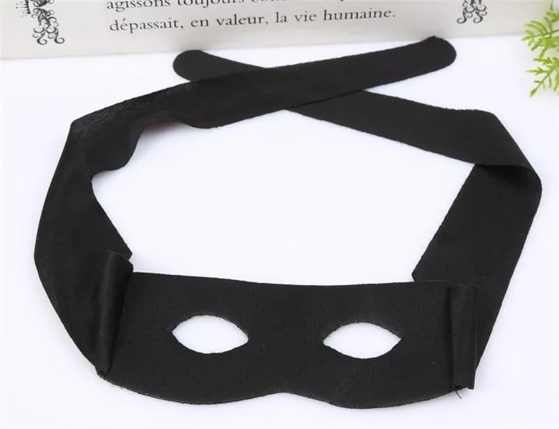 Zorro Mascarade Masque Nouveau Adulte Enfant Demi Visage Masques Pour Les Yeux Cosplay Prop Halloween Fête Fournitures Noir