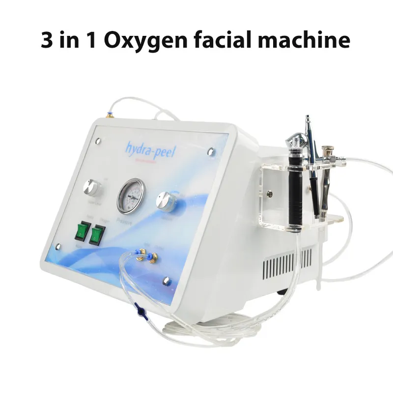 3 in 1 Aqua Dermabrasion Hydra Diamond Diamante Microdermoabrasione per la pelle Assistenza per la cura della pelle Ossigeno Pistola a spruzzo a spruzzo del jet Peel Attrezzature di bellezza