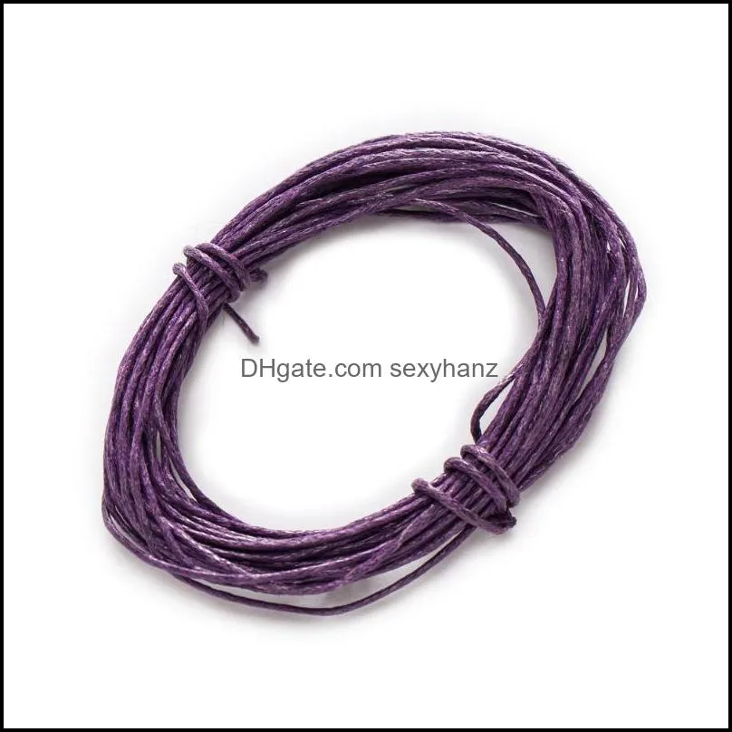 Yarn 22 Color 60M Waxed Cotton Necklace Rope Cord Handmade DIY Accessories Findings Bracelet Jewelry Making 1mm W09470-80