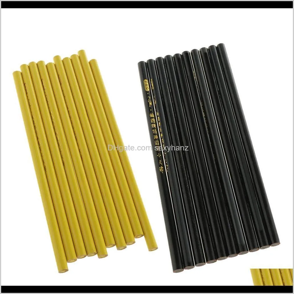 20 pcs dressmaker fabric tailor chalk sewing mark pencils set black + yellow