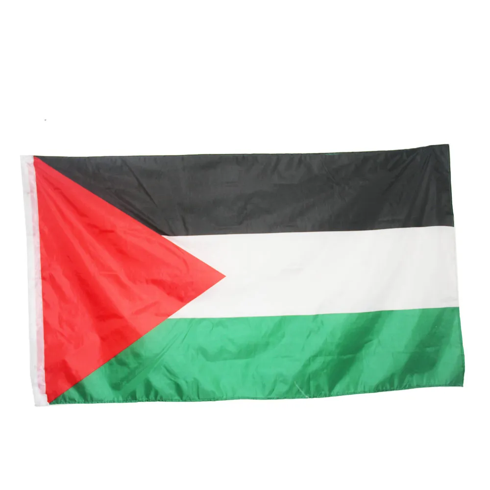 3x5 150x90cm Palestyna flagi, 68D poliester statek ich szybko, krajowe, krajowe, wiszące latające, podwójne szycia