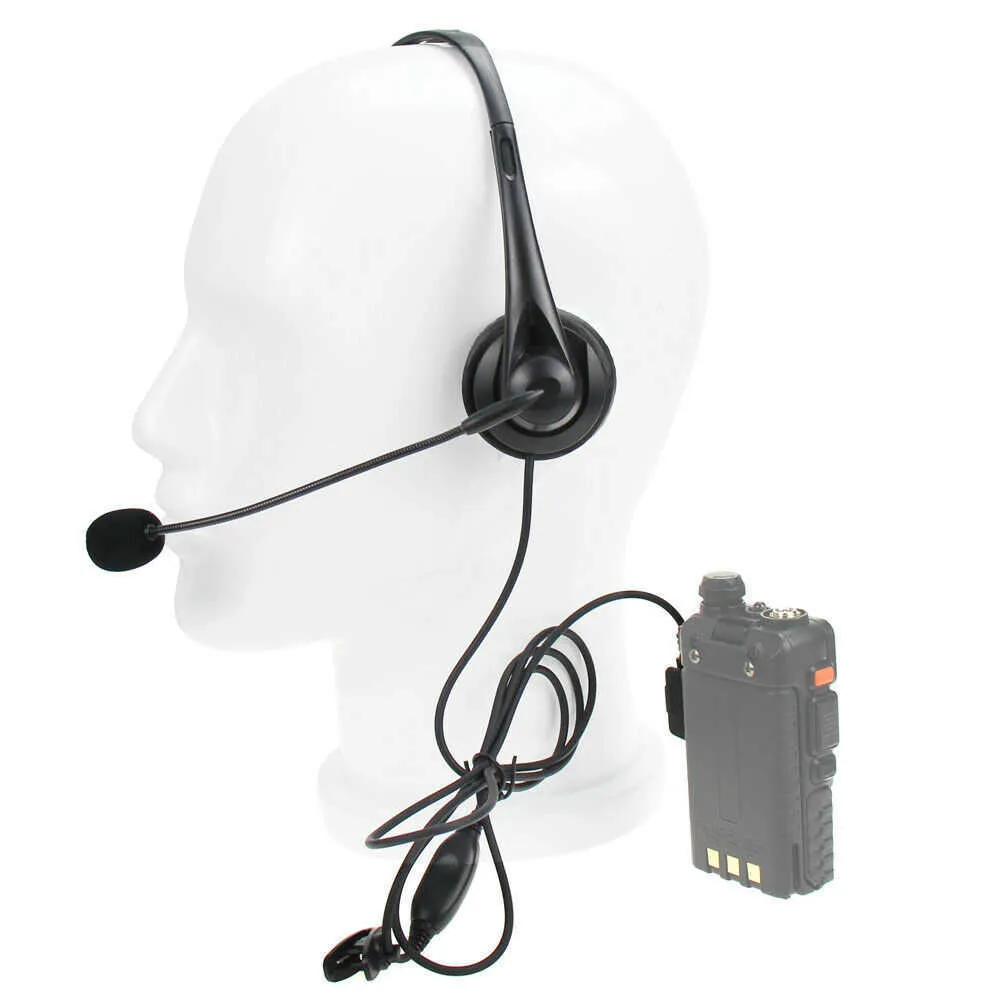 Universal K plug sobre auscultadores de ouvido Walkie Talkie Redução de ruído PTT fone de ouvido